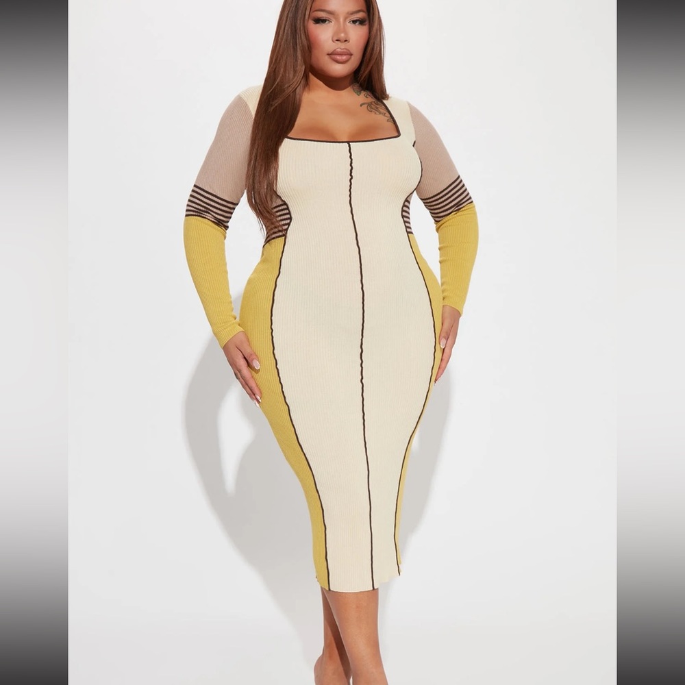Knit midi dress